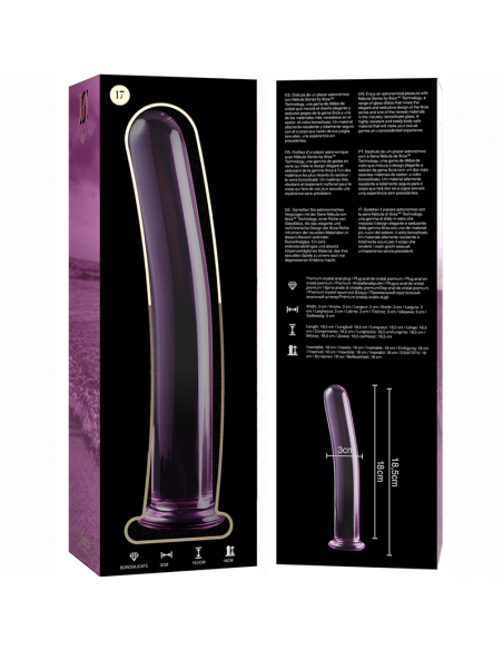 NEBULA SERIES BY IBIZA MODELO 17 DILDO CRISTAL BOROSILICATO 185 X 3 CM ROSA