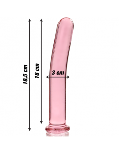 NEBULA SERIES BY IBIZA MODELO 17 DILDO CRISTAL BOROSILICATO 185 X 3 CM ROSA