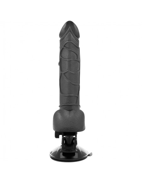 BASECOCK VIBRADOR REALISTICO CONTROL REMOTO NEGRO CON TESTICULOS 195CM
