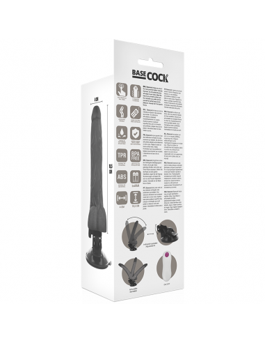 BASECOCK VIBRADOR ARTICULABLE CONTROL REMOTO NEGRO 185 CM