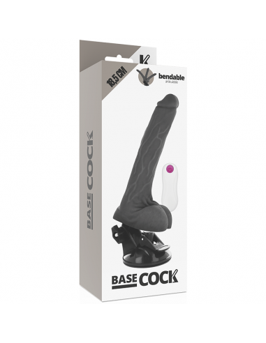 BASECOCK VIBRADOR ARTICULABLE CONTROL REMOTO NEGRO 185 CM