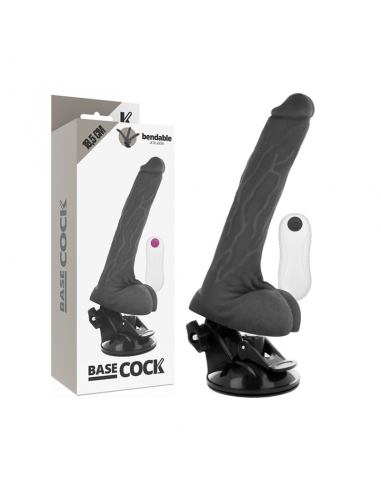 BASECOCK VIBRADOR ARTICULABLE CONTROL REMOTO NEGRO 185 CM