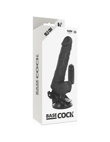 BASECOCK VIBRADOR REALISTICO CONTROL REMOTO NEGRO 185 CM
