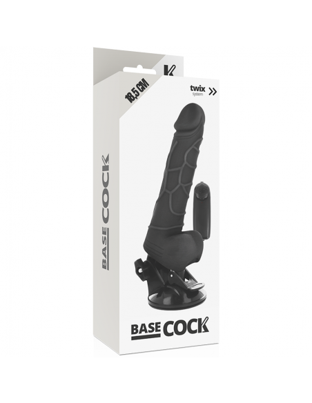 BASECOCK VIBRADOR REALISTICO CONTROL REMOTO NEGRO 185 CM BASECOCK VIBRADOR REALISTICO CONTROL REMOTO NEGRO 185 CM