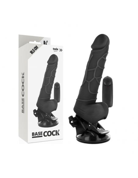 BASECOCK VIBRADOR REALISTICO CONTROL REMOTO NEGRO 185 CM BASECOCK VIBRADOR REALISTICO CONTROL REMOTO NEGRO 185 CM