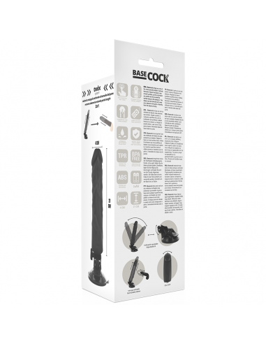 BASECOCK VIBRADOR REALISTICO CONTROL REMOTO NEGRO 21 CM