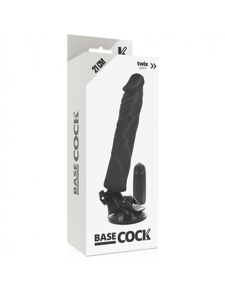 BASECOCK VIBRADOR REALISTICO CONTROL REMOTO NEGRO 21 CM