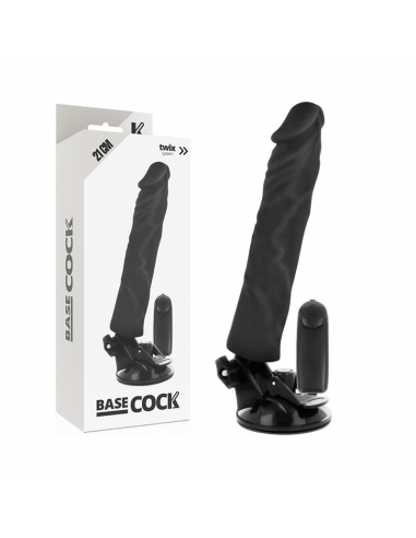BASECOCK VIBRADOR REALISTICO CONTROL REMOTO NEGRO 21 CM