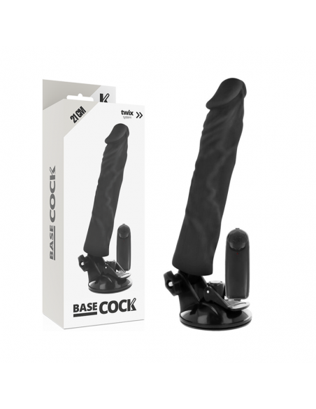 BASECOCK VIBRADOR REALISTICO CONTROL REMOTO NEGRO 21 CM