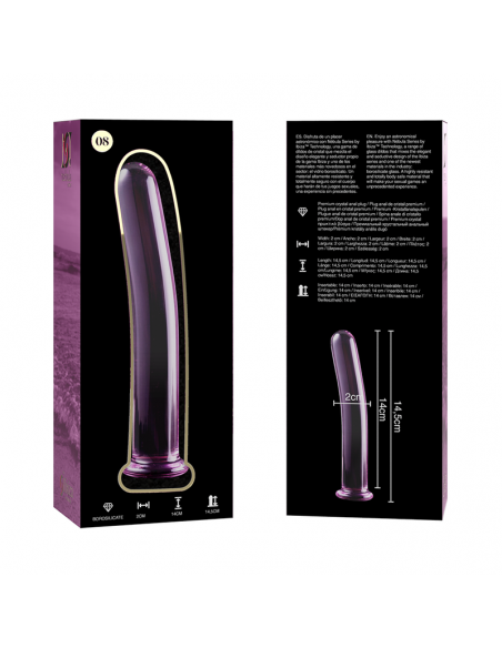 NEBULA SERIES BY IBIZA MODELO 8 DILDO CRISTAL BOROSILICATO 145 X 2 CM ROSA