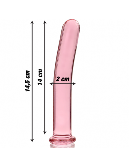 NEBULA SERIES BY IBIZA MODELO 8 DILDO CRISTAL BOROSILICATO 145 X 2 CM ROSA