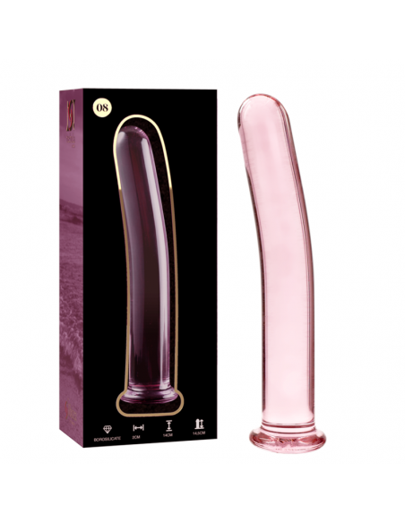 NEBULA SERIES BY IBIZA MODELO 8 DILDO CRISTAL BOROSILICATO 145 X 2 CM ROSA
