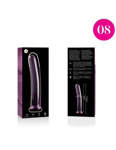 NEBULA SERIES BY IBIZA MODELO 8 DILDO CRISTAL BOROSILICATO 145 X 2 CM ROSA