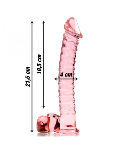 NEBULA SERIES BY IBIZA MODELO 23 DILDO CRISTAL BOROSILICATO 215 X 4 CM ROSA