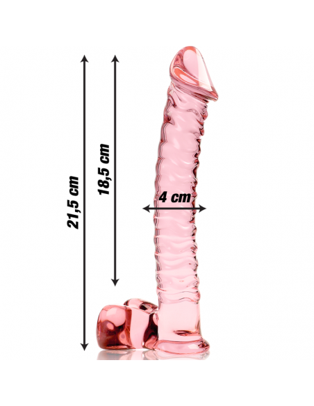 NEBULA SERIES BY IBIZA MODELO 23 DILDO CRISTAL BOROSILICATO 215 X 4 CM ROSA