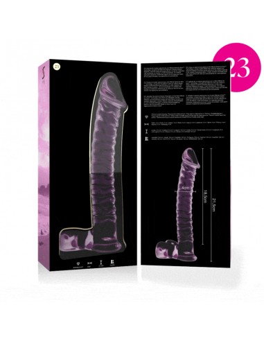 NEBULA SERIES BY IBIZA MODELO 23 DILDO CRISTAL BOROSILICATO 215 X 4 CM ROSA