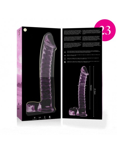 NEBULA SERIES BY IBIZA MODELO 23 DILDO CRISTAL BOROSILICATO 215 X 4 CM ROSA