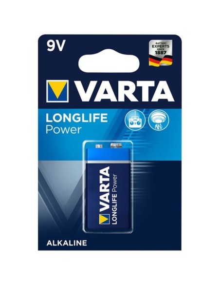 VARTA LONGLIFE POWER ALKALINE BATTERY 9V LR61 1 UNITD-230474