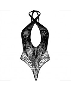 LEG AVENUE TEDDY HALTER CON ENCAJE NEGRO 2