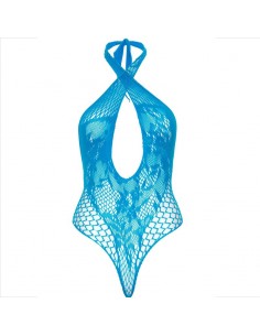 LEG AVENUE TEDDY HALTER CON ENCAJE AZUL 2