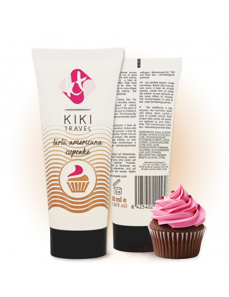 KIKi TRAVEL GEL DESLIZANTE SABOR A TARTA AMERICANA CUPCAKE 50 ML