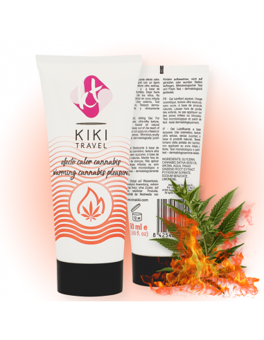 KIKi TRAVEL GEL DESLIZANTE SABOR A CANNABIS EFECTO CALOR INTENSO 50 ML
