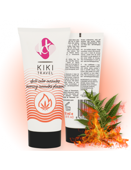KIKi TRAVEL GEL DESLIZANTE SABOR A CANNABIS EFECTO CALOR INTENSO 50 ML