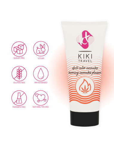 KIKi TRAVEL GEL DESLIZANTE SABOR A CANNABIS EFECTO CALOR INTENSO 50 ML