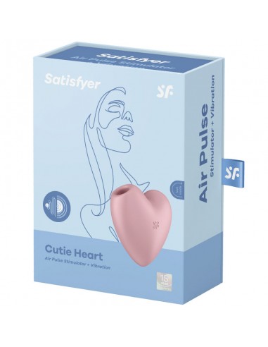 SATISFYER CUTIE HEART ESTIMULADOR Y VIBRADOR ROSA