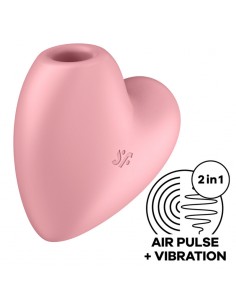 SATISFYER CUTIE HEART ESTIMULADOR Y VIBRADOR ROSA