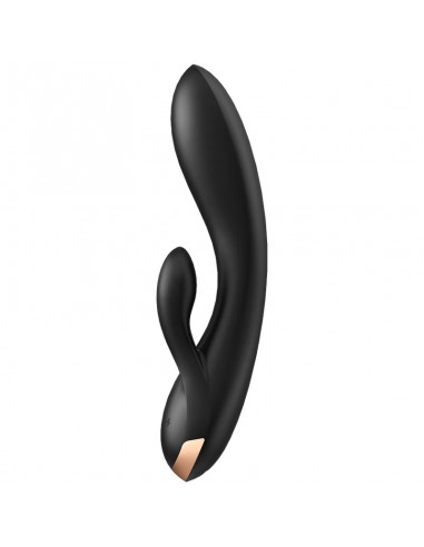 SATISFYER DOUBLE FLEX VIBRADOR APP NEGRO