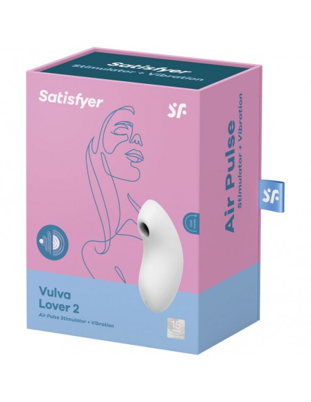 SATISFYER VULVA LOVER 2 ESTIMULADOR Y VIBRADOR BLANCO