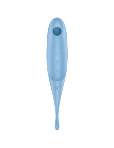 SATISFYER TWIRLING PRO ESTIMULADOR Y VIBRADOR AZUL