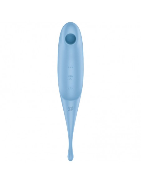 SATISFYER TWIRLING PRO ESTIMULADOR Y VIBRADOR AZUL