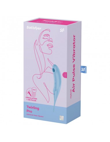 SATISFYER TWIRLING PRO ESTIMULADOR Y VIBRADOR AZUL