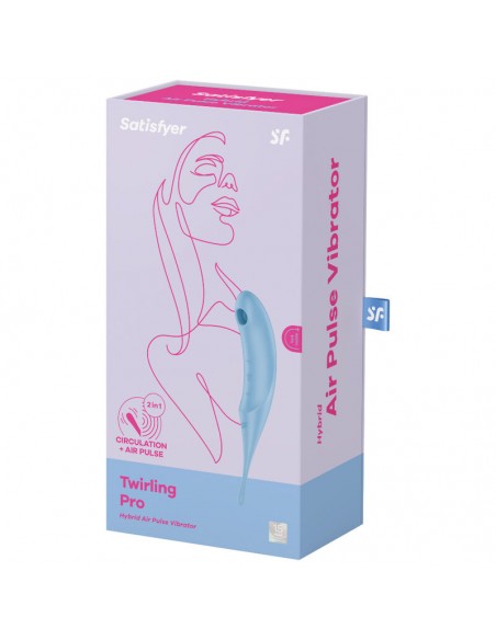 SATISFYER TWIRLING PRO ESTIMULADOR Y VIBRADOR AZUL