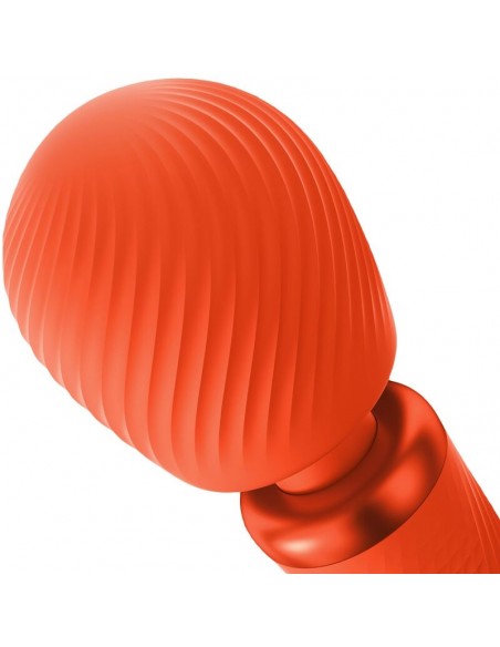 FUN FACTORY VIM WAND RUMBLE VIBRADOR RECARGABLE SILICONA NARANJA