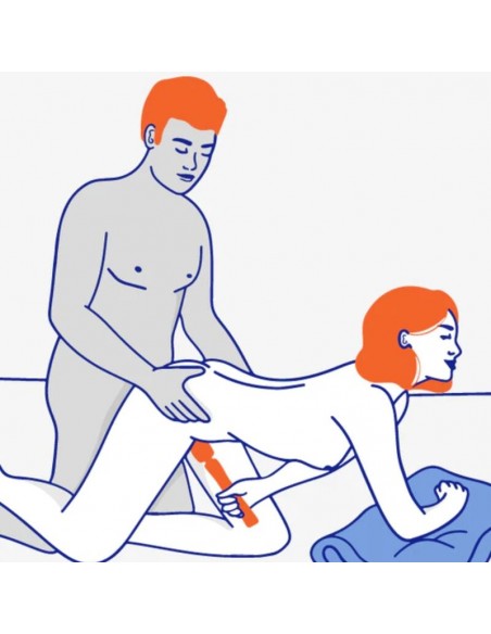 FUN FACTORY VIM WAND RUMBLE VIBRADOR RECARGABLE SILICONA NARANJA