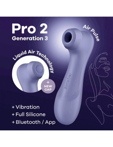SATISFYER PRO 2 GENERACIoN 3 LILA BLUETOOTH APP