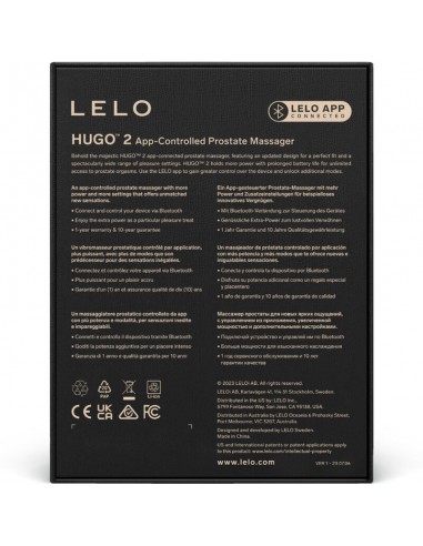 LELO HUGO 2 MASAJEADOR DE PROSTATA NEGRO