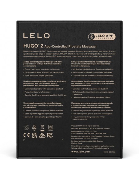 LELO HUGO 2 MASAJEADOR DE PROSTATA NEGRO