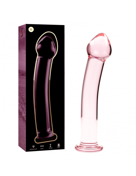 NEBULA SERIES BY IBIZA MODELO 11 DILDO CRISTAL BOROSILICATO 16 X 3 CM ROSA