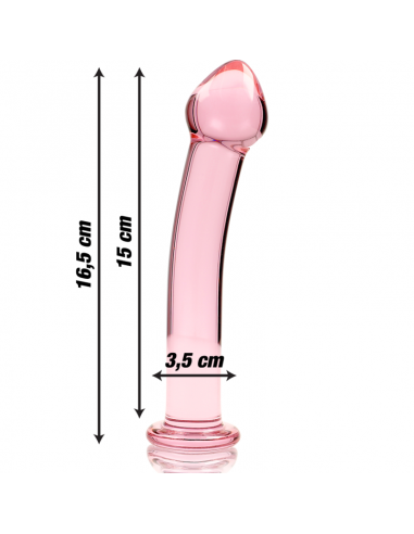 NEBULA SERIES BY IBIZA MODELO 11 DILDO CRISTAL BOROSILICATO 16 X 3 CM ROSA