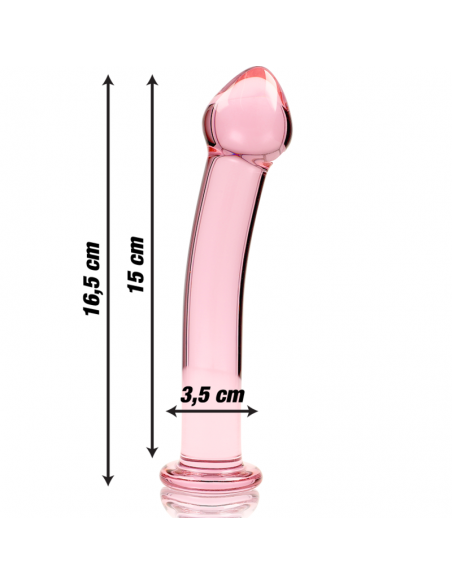 NEBULA SERIES BY IBIZA MODELO 11 DILDO CRISTAL BOROSILICATO 16 X 3 CM ROSA