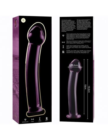 NEBULA SERIES BY IBIZA MODELO 11 DILDO CRISTAL BOROSILICATO 16 X 3 CM ROSA
