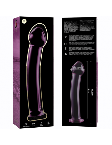 NEBULA SERIES BY IBIZA MODELO 11 DILDO CRISTAL BOROSILICATO 16 X 3 CM ROSA