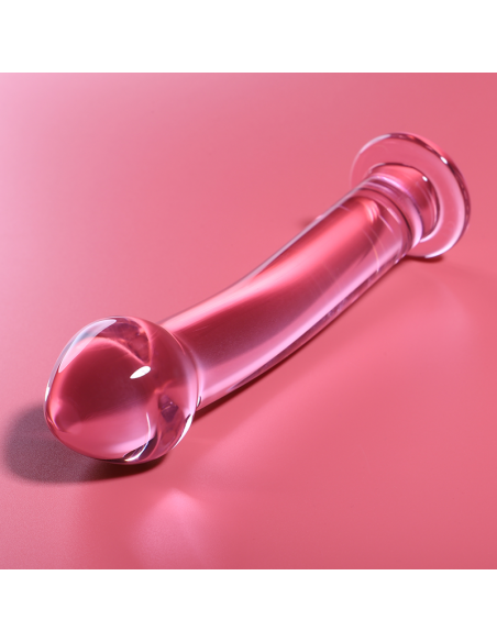 NEBULA SERIES BY IBIZA MODELO 11 DILDO CRISTAL BOROSILICATO 16 X 3 CM ROSA