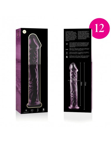 NEBULA SERIES BY IBIZA MODELO 12 DILDO CRISTAL BOROSILICATO 17 X 35 CM ROSA