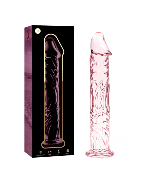 NEBULA SERIES BY IBIZA MODELO 12 DILDO CRISTAL BOROSILICATO 17 X 35 CM ROSA