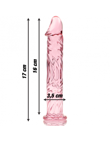 NEBULA SERIES BY IBIZA MODELO 12 DILDO CRISTAL BOROSILICATO 17 X 35 CM ROSA